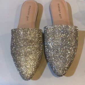 Madden Girl Tania Shimmer and Shine Slip On Shoes-Size 8